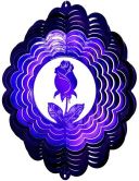12" Rose Wind Spinner - Purple Starlight 12 inch, wind spinners, 12", made in usa